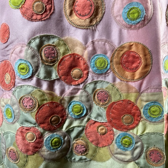 Biya Appliqué Swoon Circles Coat Size M NWT - Picture 2 of 11